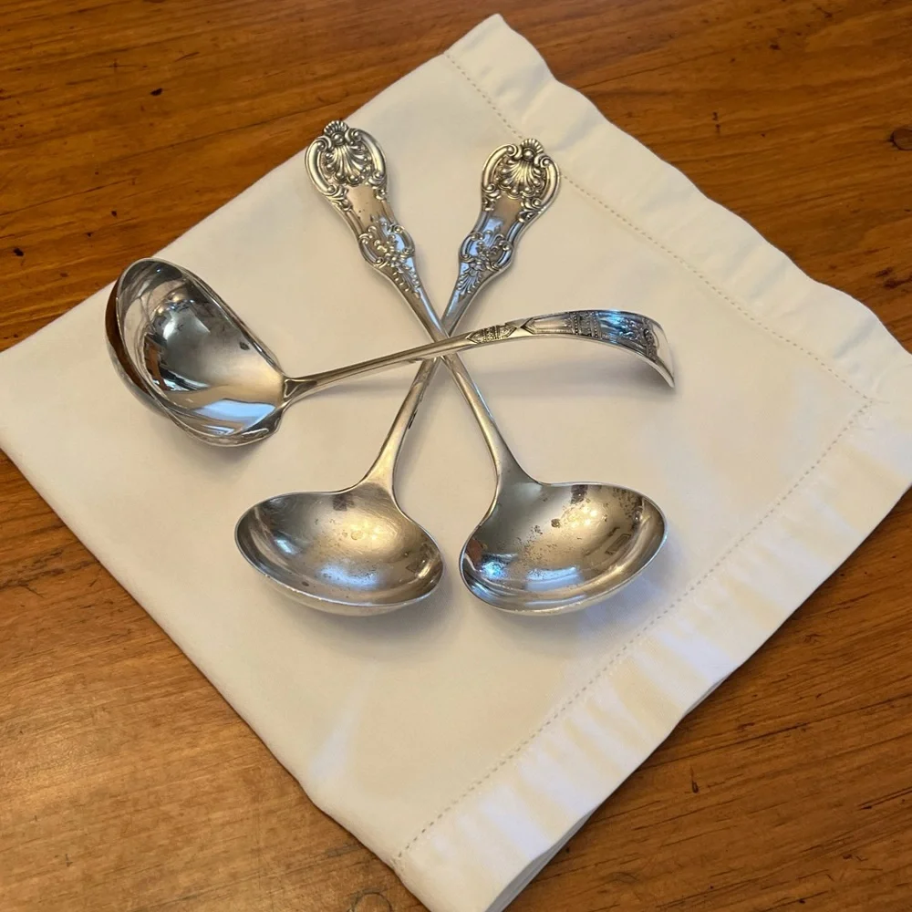 Silver Ladles - Set of Three